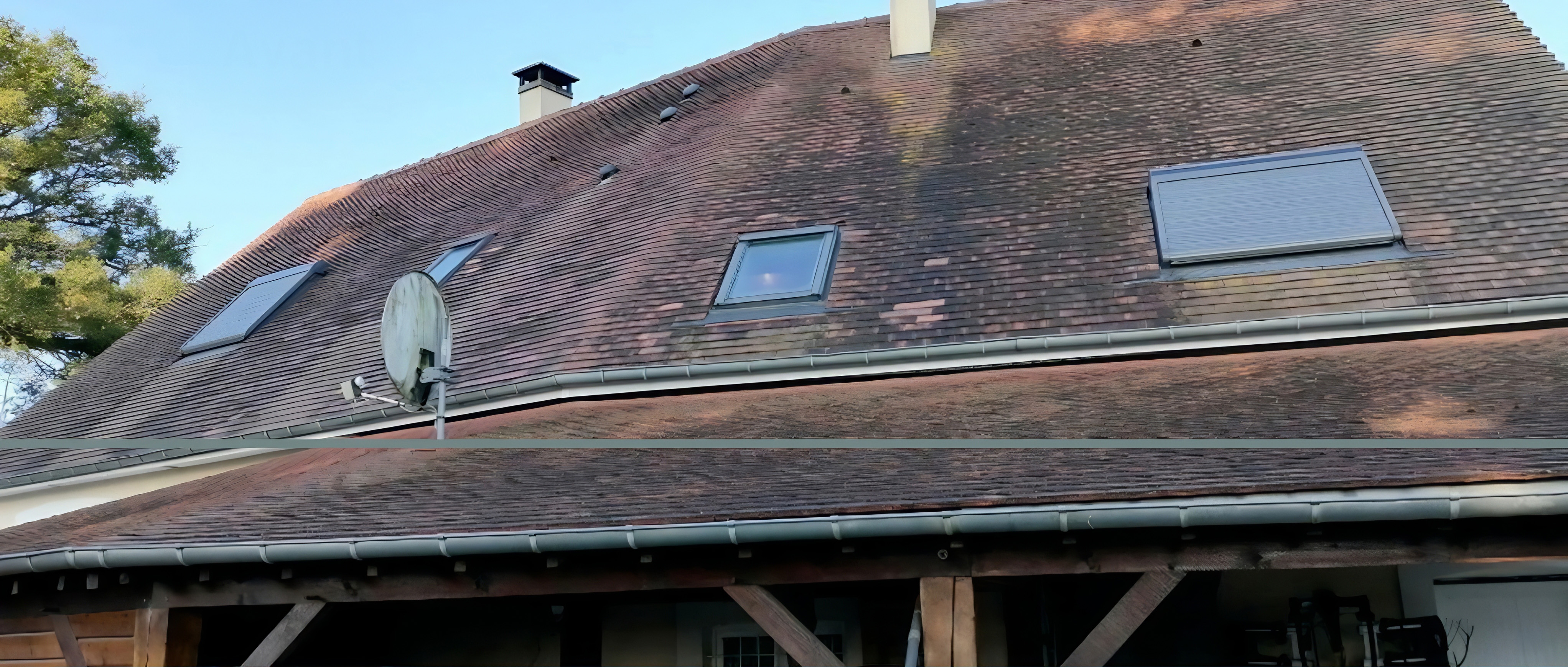 Nettoyage toiture Cannes - Avant